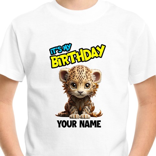 T-shirt personnalisé animaux mignon enfants jungle zoo anniversaire enfants garçons tee-shirt - Photo 18 sur 36