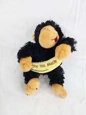 Bananas For You Gorilla Valentines Plush Stuffed Animal 9" I LOVE YOU THIS MUCH