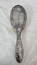 Vintage Antique Unger Brothers sterling silver hair brush