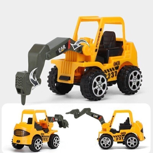 6 Stück Baustellen Fahrzeuge Autos Satz Auto Bagger Kinder Spielzeug Langlebig - Bild 3 von 9