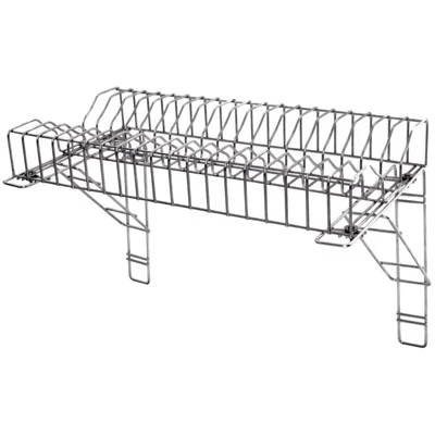 Restaurant Plate Rack & 2 Wall Brackets Commercial Stainless Steel 90cm 36" - Image 1 of 3
