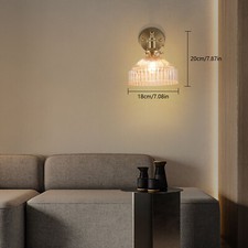 18cm/7.08in Wall Lamp Glass Shade Wall Lighting Fixture Wall Light Elegant Gold