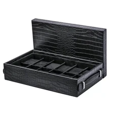 High-End 12-Piece Watch Black Box/Tray with Top Watch Storage