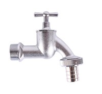 Conmetall Cornat Wasserhahn / Auslaufventil / 3/4 Zoll - Messing Matt-Verchromt