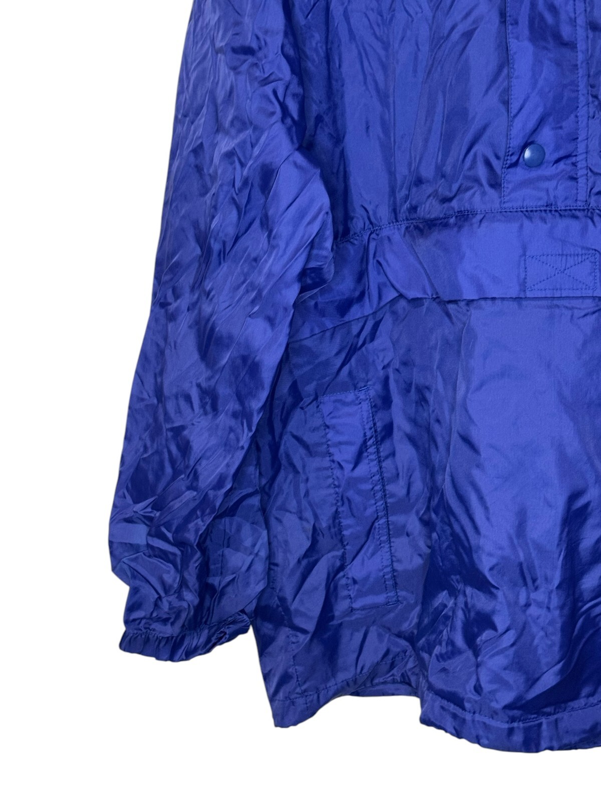 FILA Giacca a vento uomo J.Crew logo remi cappuccio mezza zip bottone viola media