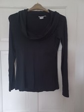LADIES BLACK NECK ROLL NECK TOP LONG SLEEVE WOMENS TURTLE NECK PLAIN JUMPER S