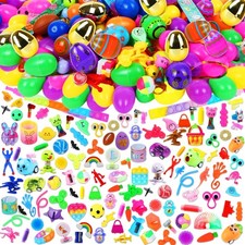 200 Pcs Prefilled Easter Eggs with Assorted Toys Inside,Basket Stuffers Easte...