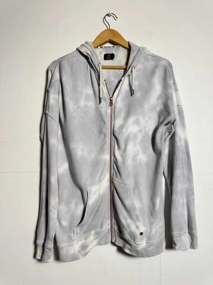 Volcom Lived In Lounge Viscosa Sudadera Chaqueta Sudadera con Capucha Mujer Mediana M Tie Dye Foto 2 de 4