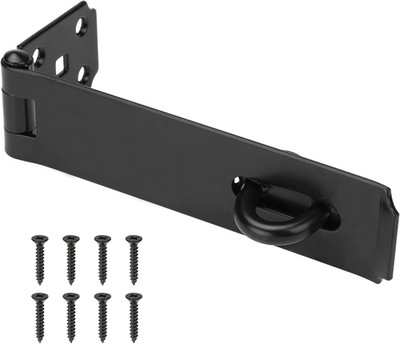 7-1/2'' Heavy Duty Door Lock Hasp Latch, 1/8'' Thicker Iron Gate Hasp Latches Safe