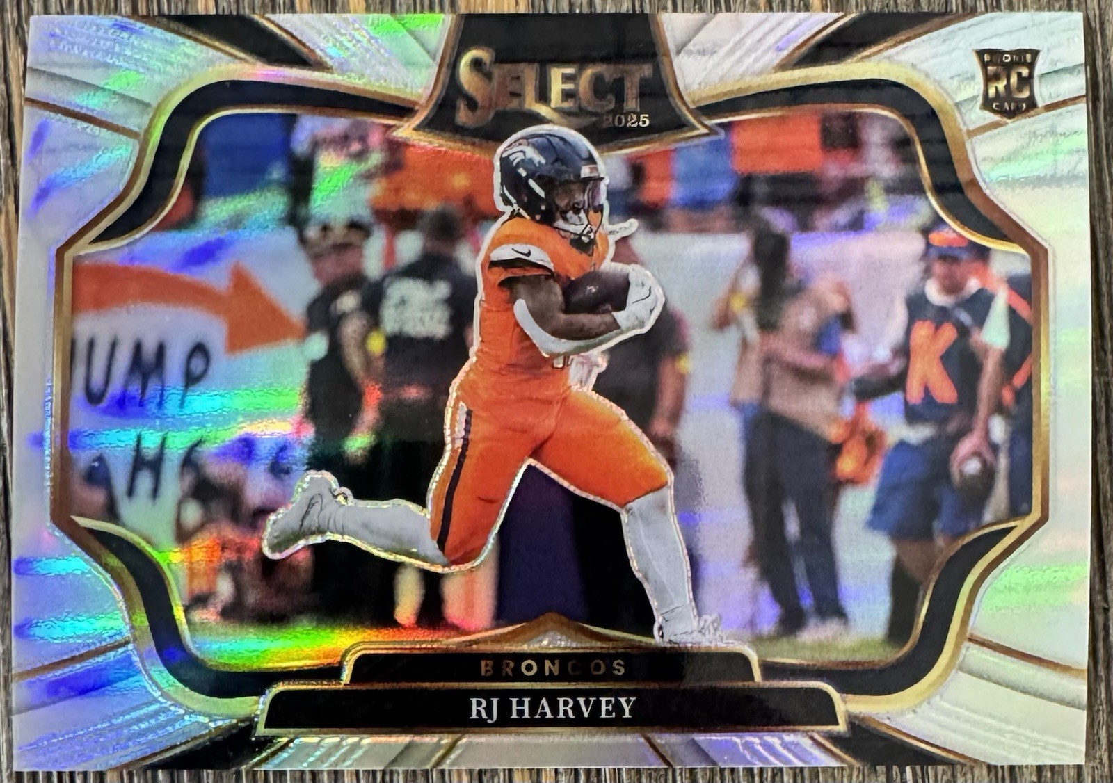 2025 Panini Select RJ Harvey Silver Field Level RC - Denver Broncos 