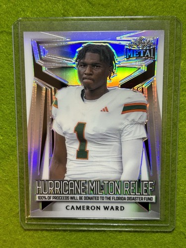 Cameron Ward SILVER PRIZM ROOKIE CARD # /955 RC 2024 CAM WARD Leaf Metal MILTON - Picture 6 of 24