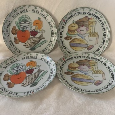Sigma Diet Kit 4 Plates THIN IS IN & FAT IS WHERE ITS AT 8   Dessert Salad Japan