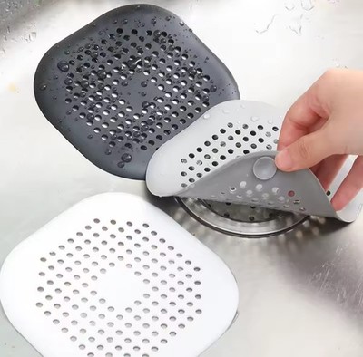 4pcs Silicone Sink Drain Hair Catcher