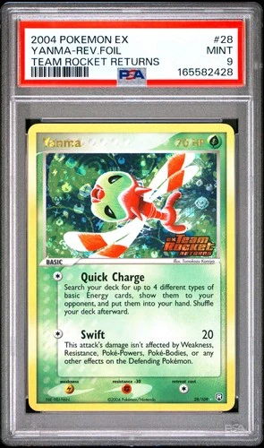 Pokemon Yanma Reverse Holo Team Rocket Returns 28/109 PSA 9 Mint