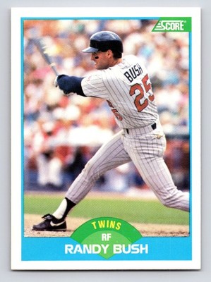 1989 Score - Randy Bush #212 Minnesota Twins Baseball Card