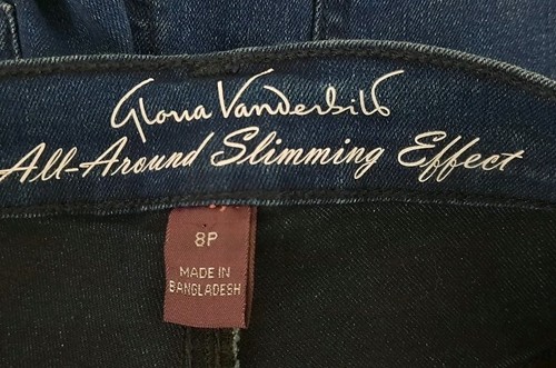 Gloria Vanderbilt Slimming Effect Amanda Park City Dark Blue Denim Capri. 8P - Picture 7 of 8
