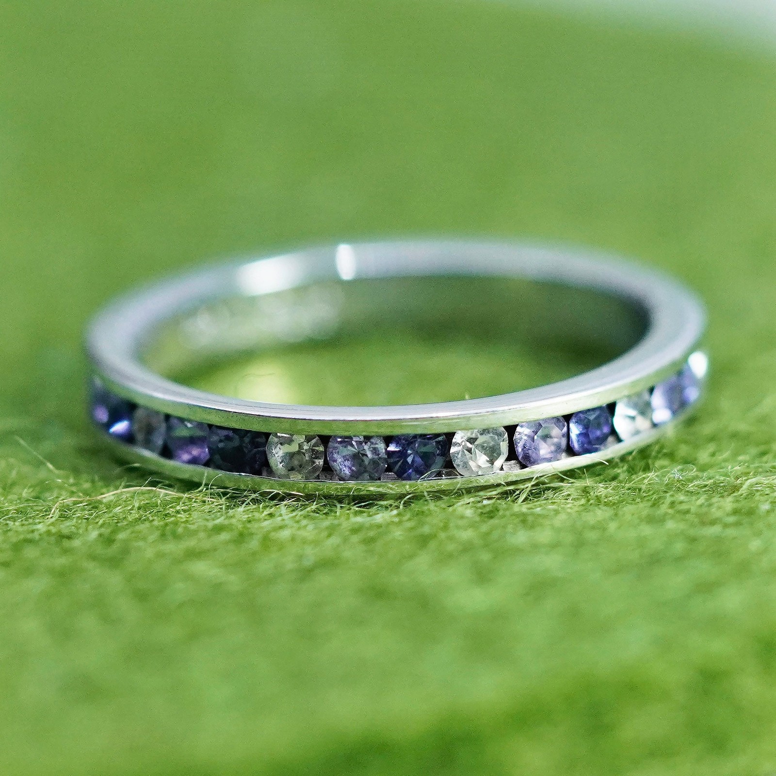 Size 7, Sterling 925 silver stackable ring, stack… - image 1