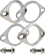 3 Inch 2 Bolt Stainless Steel Exhaust Flanges & Gaskets Connection Kit with b...