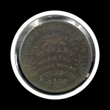 HT-151 ND Hard Times Token - HM & FI Richards Jewelry - Attleboro Mass. (57852)