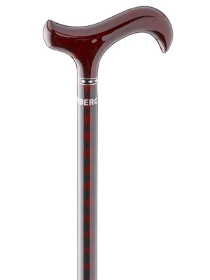 Gehstock Derbygriff Carbon Rautenmuster 11-fach Verstellung 68,5 cm bis 94 cm - Bild 1 von 4