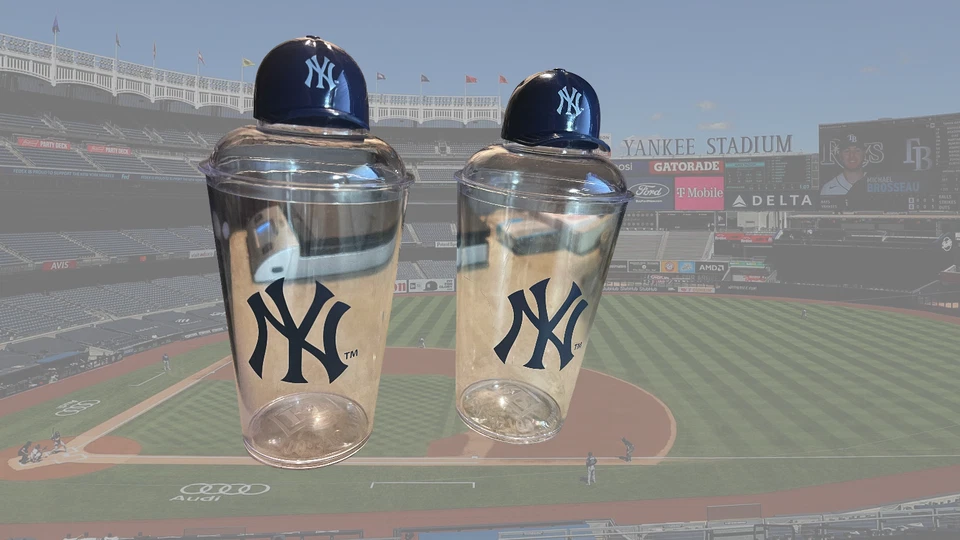 2pk YANKEE STADIUM SOUVENIR Batido + Tazas para beber bebida fría ¡TAN LINDO! 14z