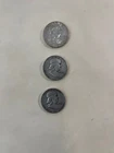 Franklin Half Dollar 1941, 1952, 1963 90% SIlver Lot (3).