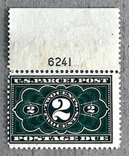 US JQ2 / 1913 2c Parcel Post Postage Due Stamp / Plate / Mint Hinged / MH