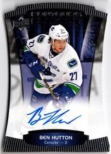 2015-16 Upper Deck Contours Rookie Auto BEN HUTTON 122 /499 Vancouver Canucks RC
