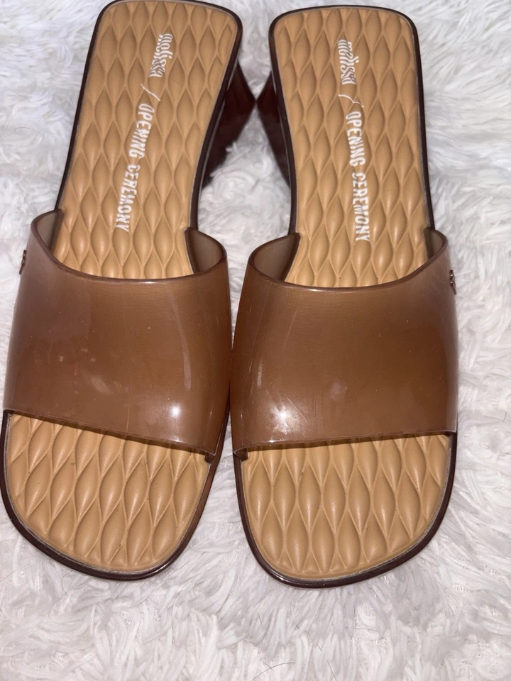 Melissa "Ceremonia de Apertura" Mujer Talla. 8 sandalias transparentes sin cordones. Lindo, cómodo Foto 4 de 4