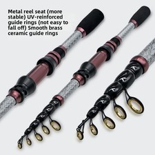 Portable Carbon Telescopic Sea Fishing Rod with Solid Tip and Foam Handle