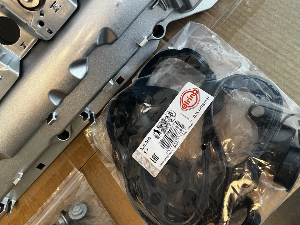 Aluminum Valve Cover & Elring Gasket for BMW 11121432928 BMW E46 E39 M54/M52TU - Image 3 of 4