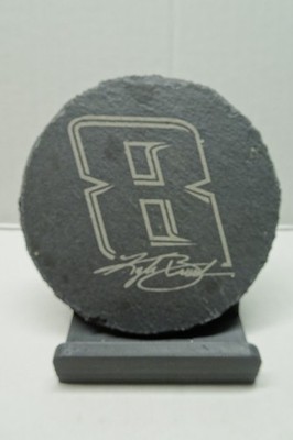 Custom Kyle Bush Engraved Slate Coasters Set of 4 with Holder