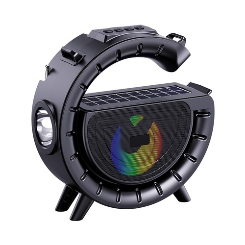 Solar Bluetooth Speaker, G-Shape Portable Radio Speaker Support/FM Radio/TF C...