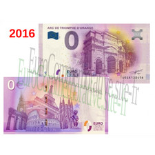 Billet Souvenir 2016 France 84 - Arc de Triomphe Orange