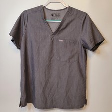 Figs Technical Collection Scrub Top Women  s Size Medium Gray