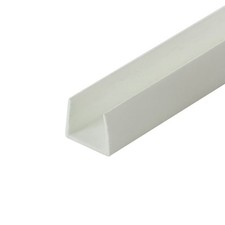 Outwater White 1/2" Styrene Plastic U-Channel/C-Channel - Size Options