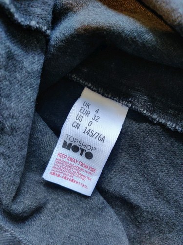 Topshop Denim Dungaree Dress Size 4 Petite - Picture 2 of 4