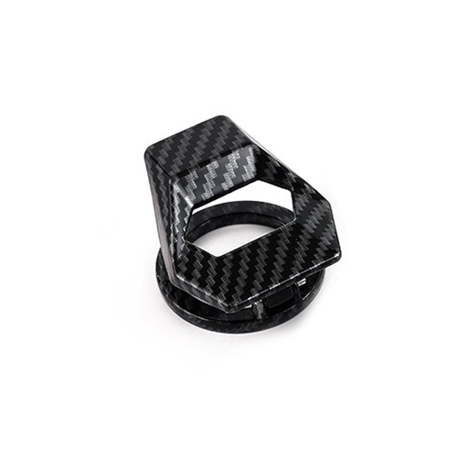 1Pc Carbon Fiber Car Engine Start Stop Push Button Switch Cover Trim Accessories - Picture 11 of 11