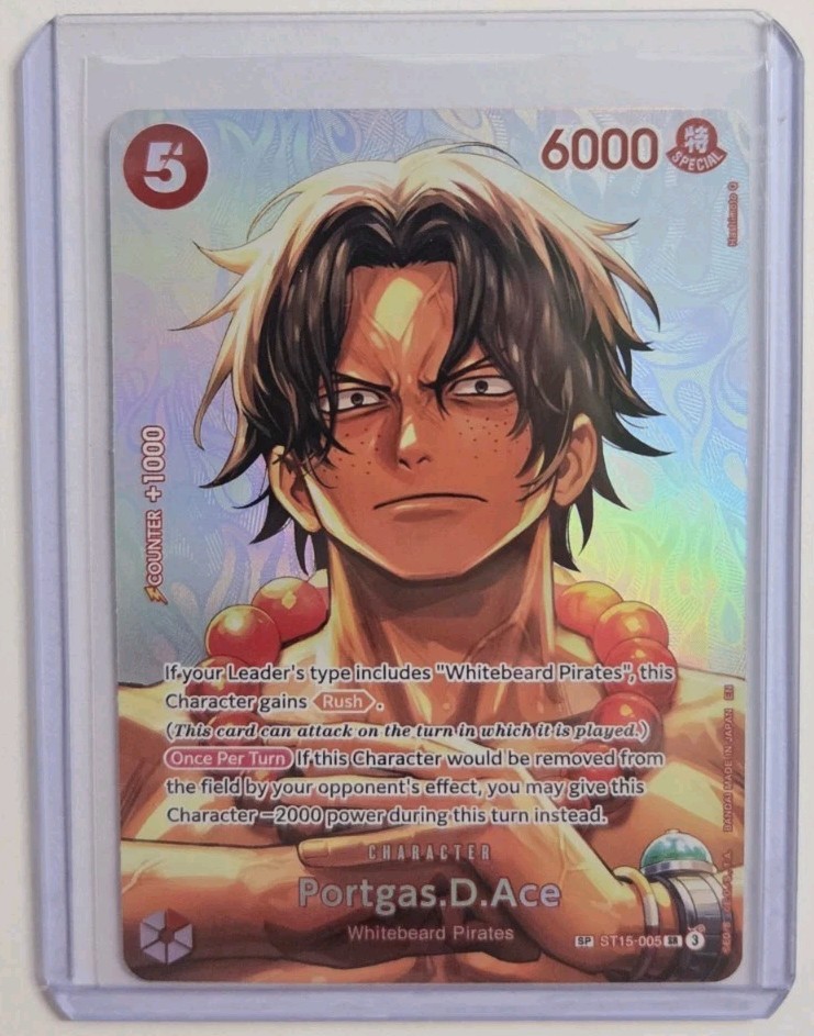 Portgas.D.Ace (SP) ST15-005 English The Time of Battle - One Piece Card - NM
