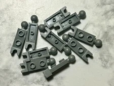 LEGO Parts 10 Dark Bluish Gray Plate Modified 1 x 2 Tow Ball & Socket ~ No 14419