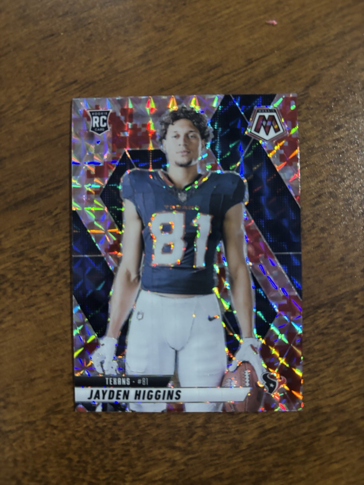 ✨2025 Mosaic Jayden Higgins Camo Red Image Variation Texans Rookie RC #286