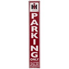 IH Parking Only Embossed Metal Street Sign, 6in x 36in 42074