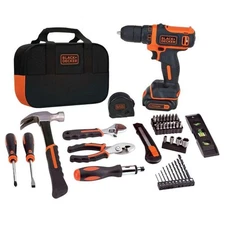 BLACK+DECKER 12V MAX Drill & Home Tool Kit, 60-Piece BDCDD12PK BRAND NEW OB