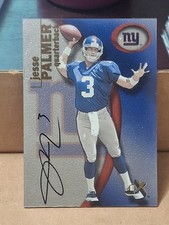 2001 JESSE PALMER FLEER AUTOGRAPHED AUTO NFL ROOKIE  CARD  RC #122 GIANTS /1500 . rookie card picture