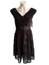 Adrianna Papell NWT Black Dress Cocktail Evening Gala Party Dress Women's Size 4