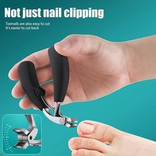 Curved Head Toenail Clippers Large Opening For Thick Ingrown Nails Senior Care