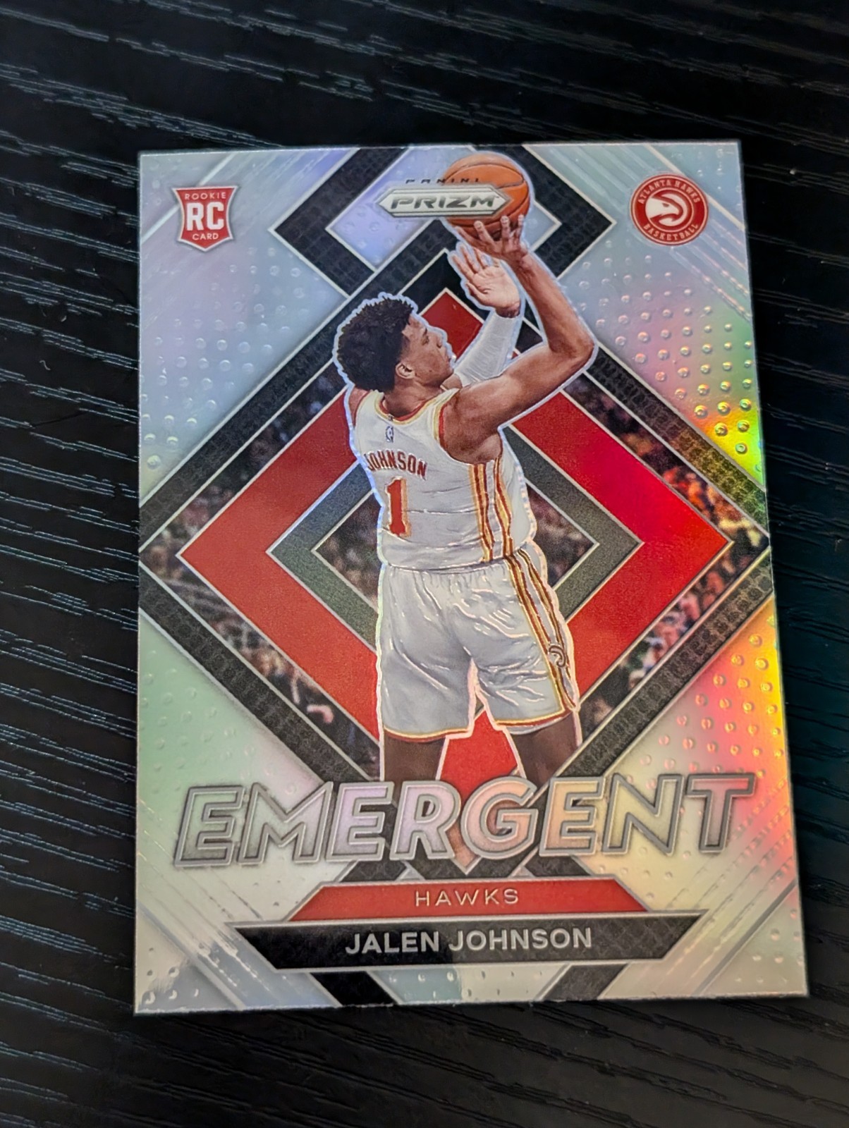 2021-22 Panini Prizm #18 Jalen Johnson Emergent Prizms Silver