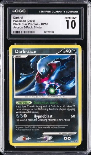 2009 BLACK STAR PROMOS ARCEUS 3-PACK BLISTER #DP52 DARKRAI CGC 10