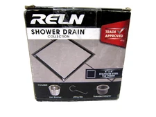 Reln 4" x 4" Stainless Steel Square Shower Drain Tile Insert Drain Cover-No Hook