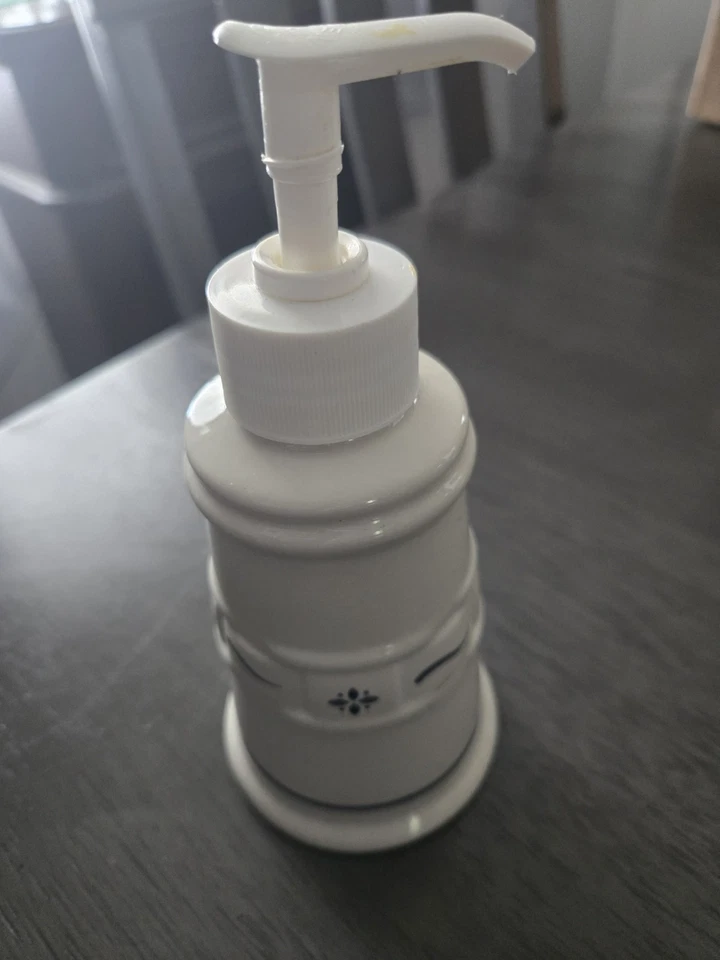 Longaberger Azul Floral Cerámica Jabón Loción Dispensador Bomba Baño Cocina EE. UU. Foto 2 de 4